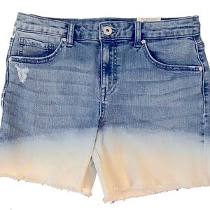 Style & Co Fray Hem Jean Shorts Ombré White Bottoms